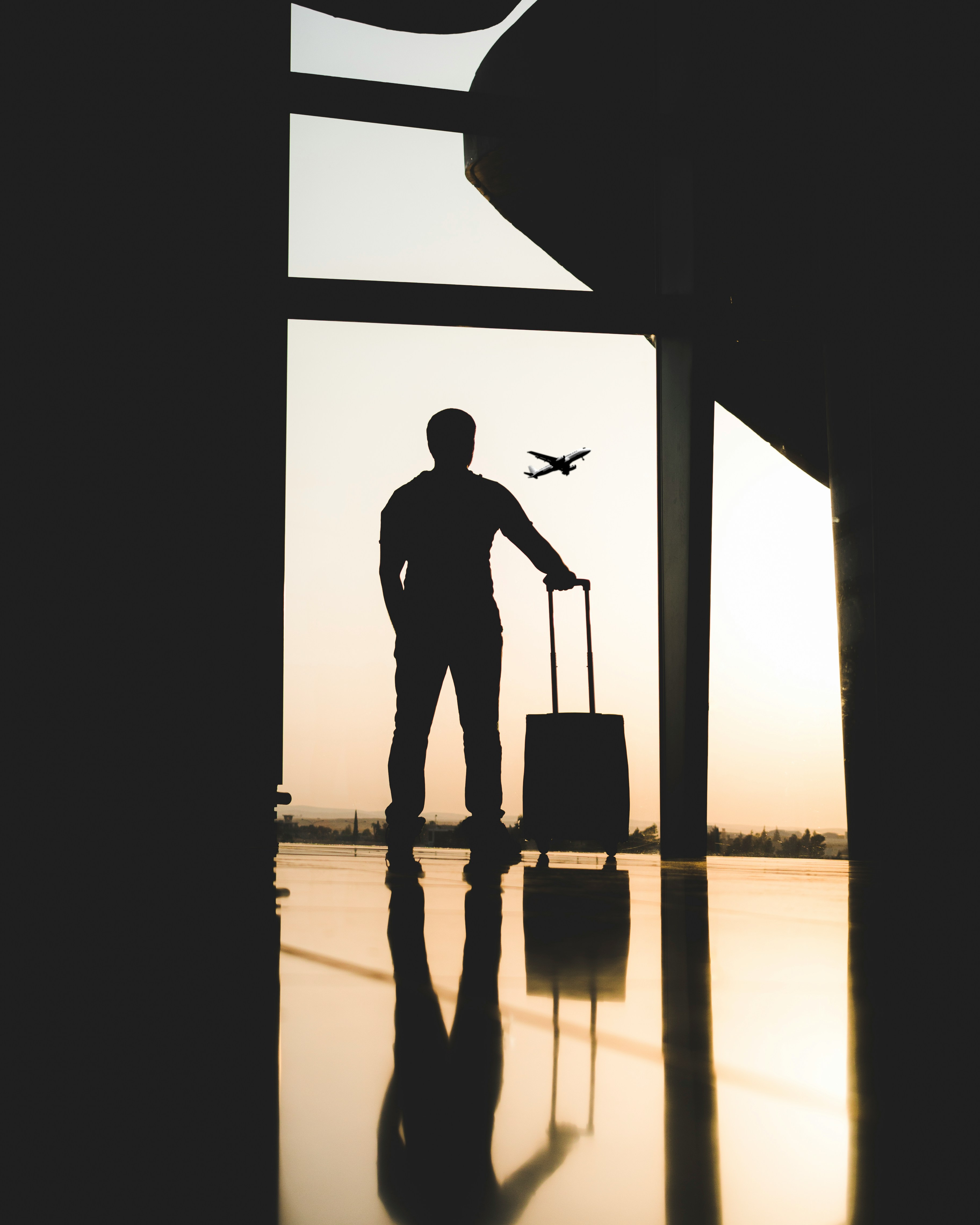 Business traveller at airport